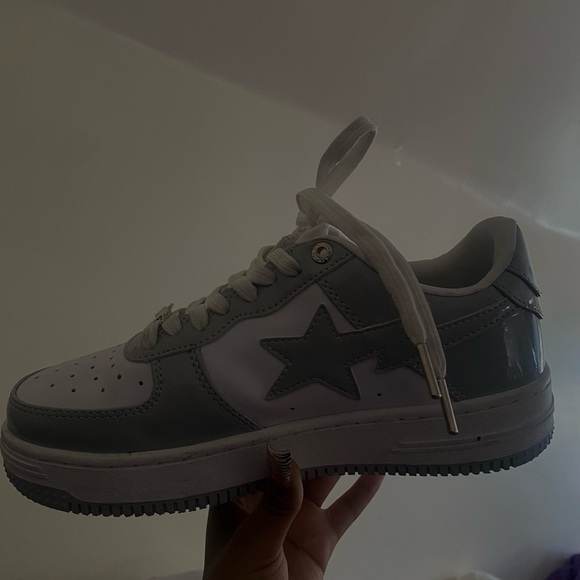 Bape Women's Sneakers in Gray and White - Picture 1 of 3